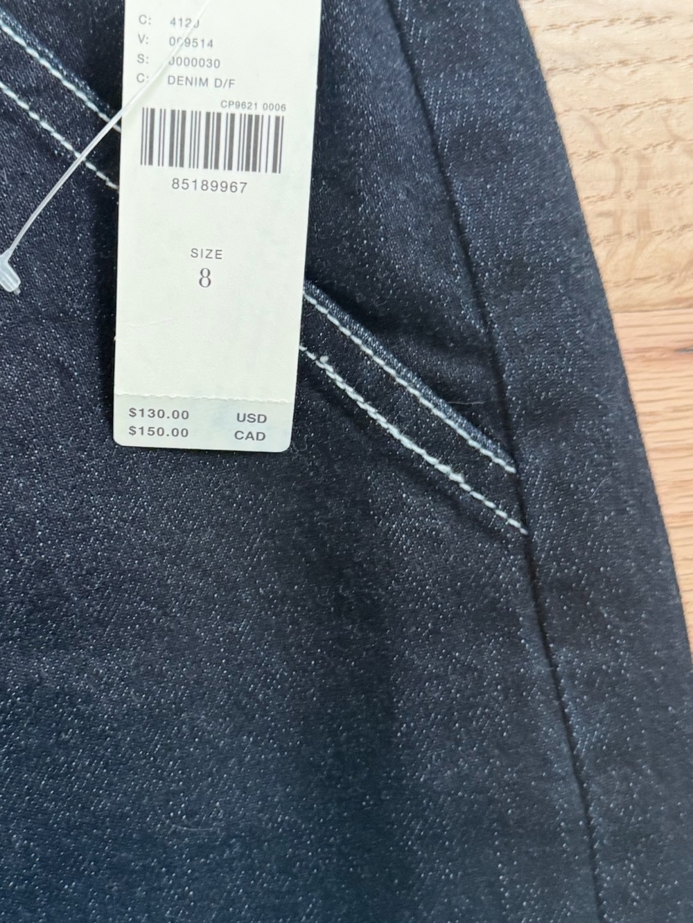 Great Price! Cute NWT Contrast Split Hem Denim Midi Skirt by Pilcro/Anthro! Sz 8 - Picture 2 of 8